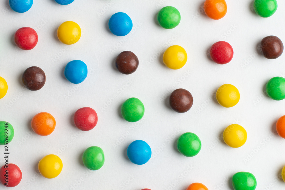Colorful chocolate candies background Colorful chocolate candies background