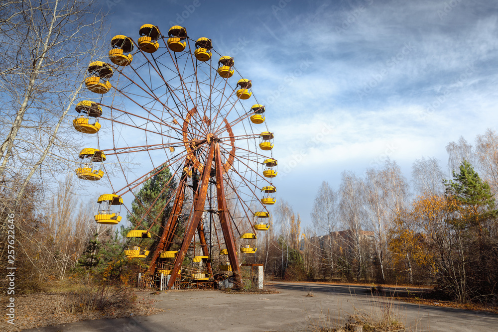 Ferris wheel of Pripyat ghost town 2019