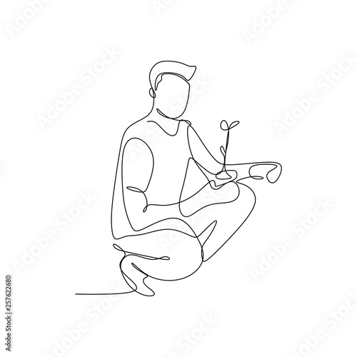 continuous line drawing of ...