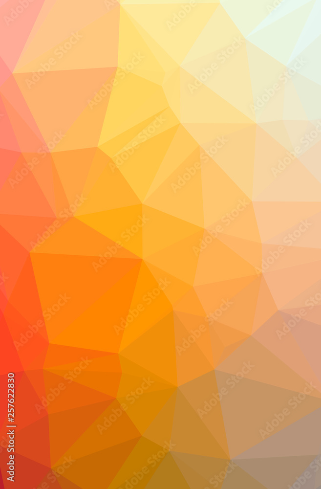 Obraz premium Illustration of abstract Orange, Yellow vertical low poly background. Beautiful polygon design pattern.
