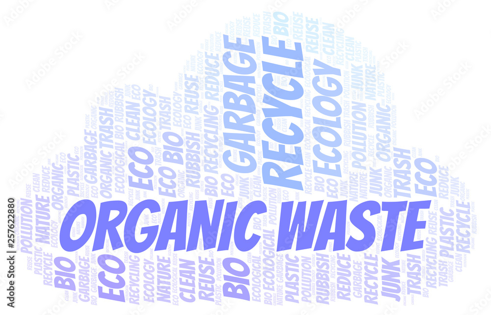 Obraz premium Organic Waste word cloud.