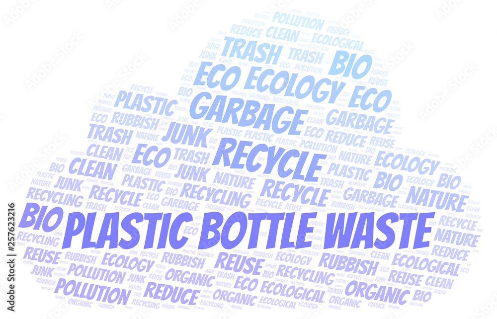 Obraz premium Plastic Bottle Waste word cloud.