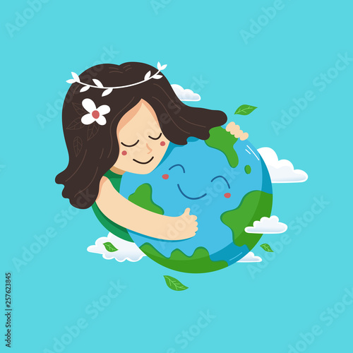 Mother earth day vector illustration for design.