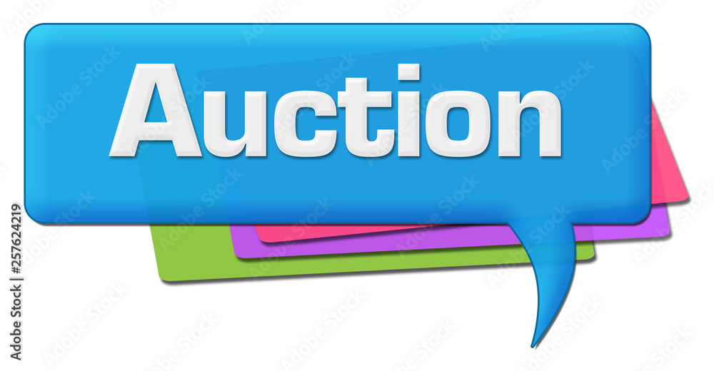 Auction Blue Colorful Comment Symbol Auction Blue Colorful Comment Symbol