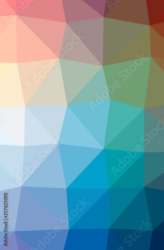 Illustration of abstract low poly blue vertical background.