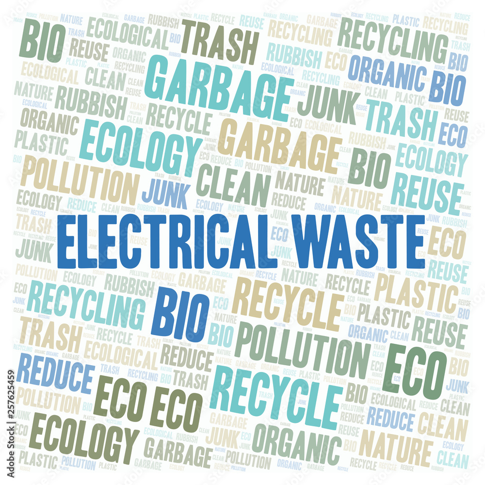 Obraz premium Electrical Waste word cloud.