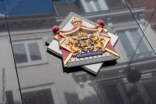 Royal delivery. Royal warrant holder. Hofleverancier. Royal award. Netherlands. photo