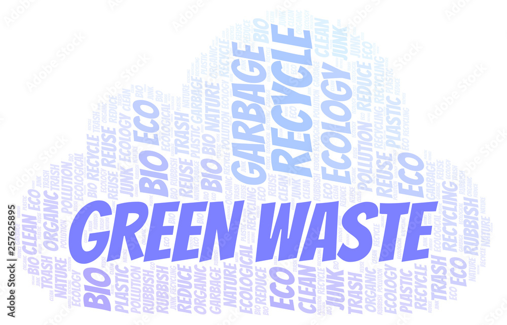 Obraz premium Green Waste word cloud.