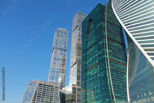 metropolis, beautiful, skyscraper, large, huge, made of glass concrete and steel, home, office, city, buildings © Mikhail