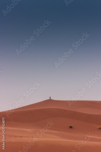 Amazing landscape in the Sahara Desert, Merzouga Morocco. Beautiful adventure trip among the sand dunes