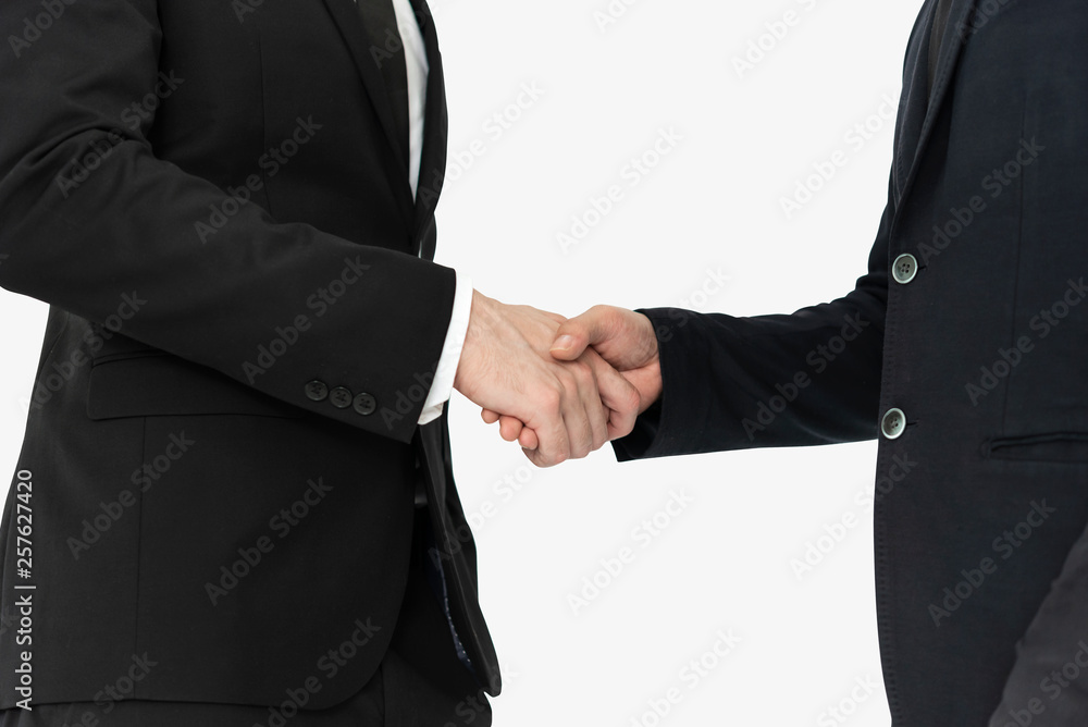 Businessman making handshake agreement. concept cooperation.