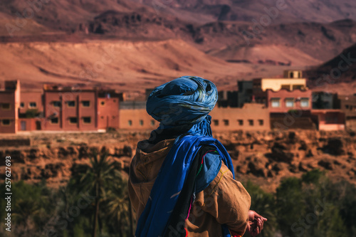 Tuareg in the city of Tinghir. The colours of Morocco photo