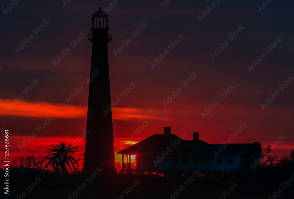 Bolivar Lighthouse At Sunset