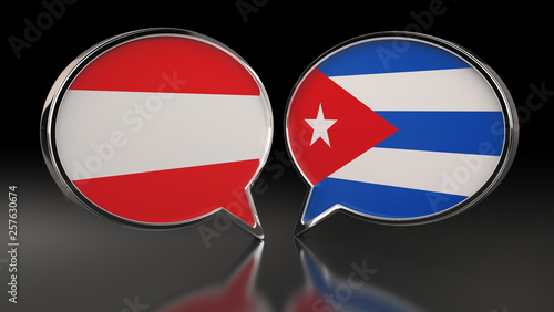 Austria and Cuba flags with Speech Bubbles. 3D Illustration Free Download Austria and Cuba flags with Speech Bubbles. 3D Illustration - GFXLoad