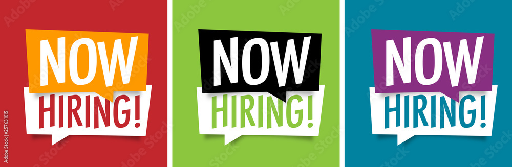Now hiring ! Now hiring !
