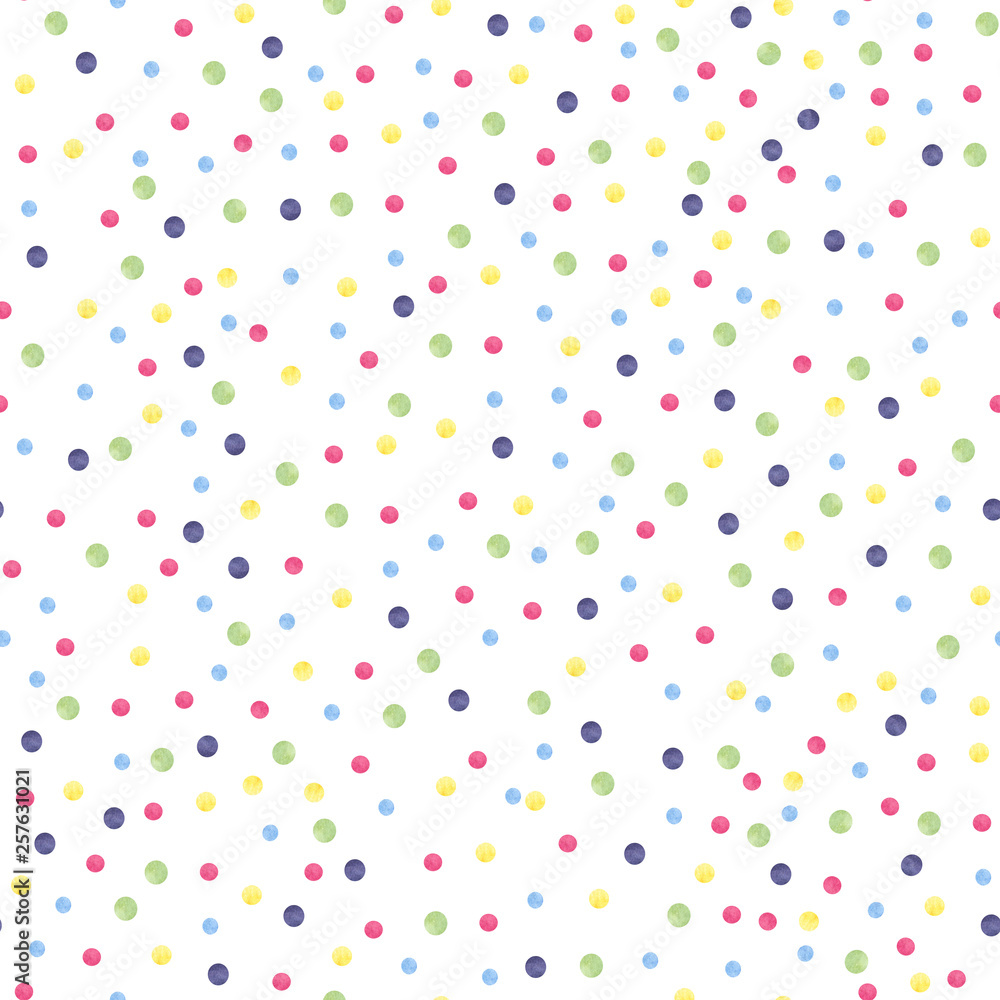 Pattern with multi-colored points on a white background
