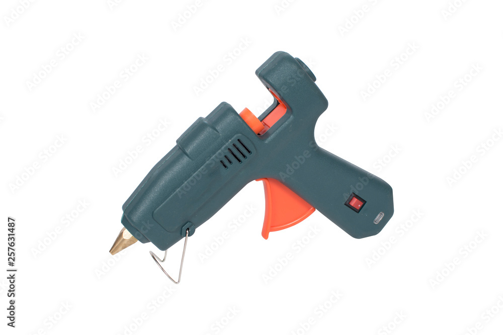 Electric glue gun isolated on white Electric glue gun isolated on white