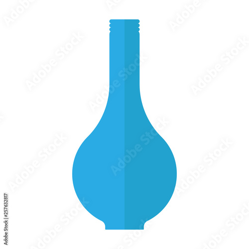 Vase with water icon. Vector illustration of a beautiful flower vase.