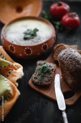 Liver pate with bread