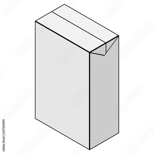 Cardboard packaging. Vector illustration of a packing for juice or milk.