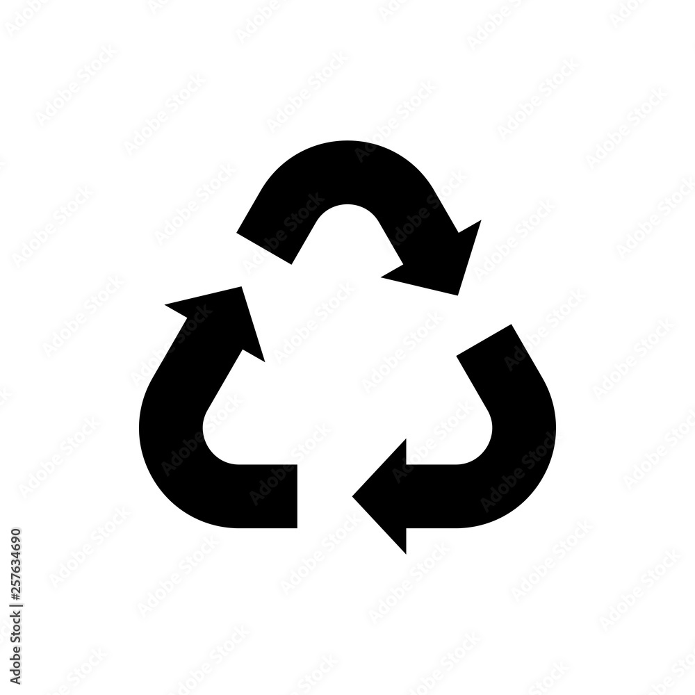 Vector image of a flat, linear icon with arrows indicating the rotation along the triangle. Arrows with direction of movement on a triangle of black on a white background Vector image of a flat, linear icon with arrows indicating the rotation along the triangle. Arrows with direction of movement on a triangle of black on a white background