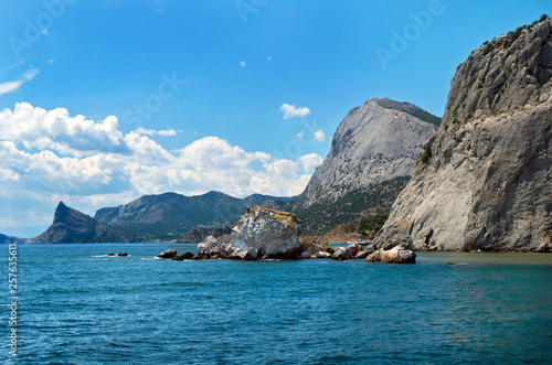 Seashore with rocks