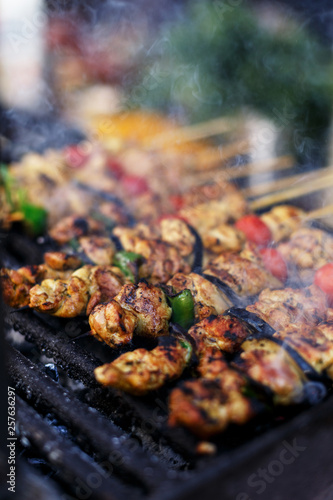 meat on the grill