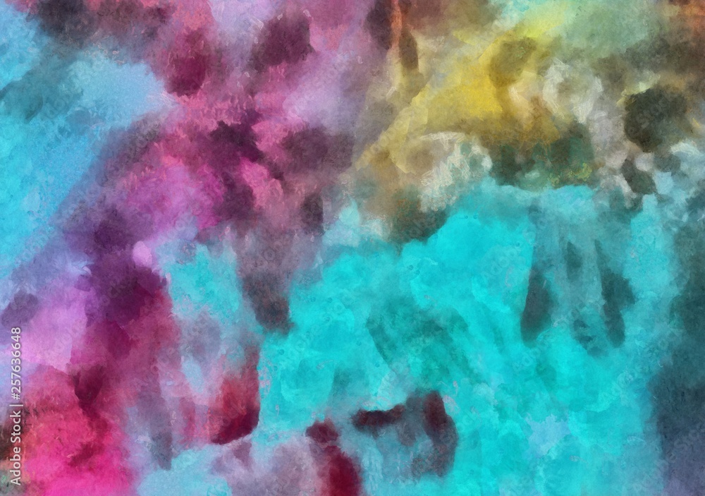 Colorful scratched grunge texture. Dry oil strokes background. Design pattern.