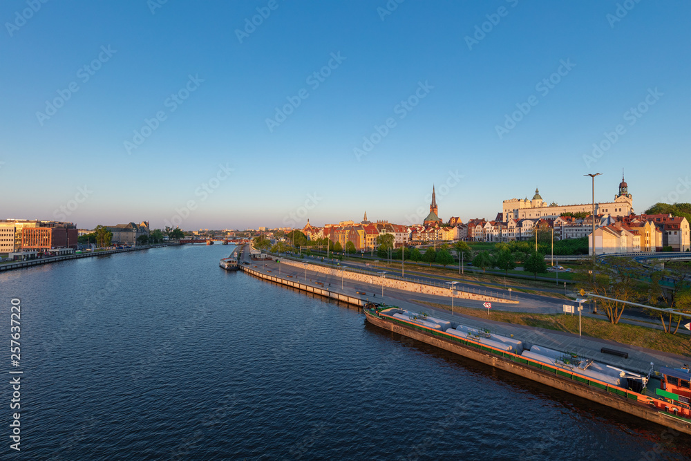 Embankment of the Oder in Szczecin
