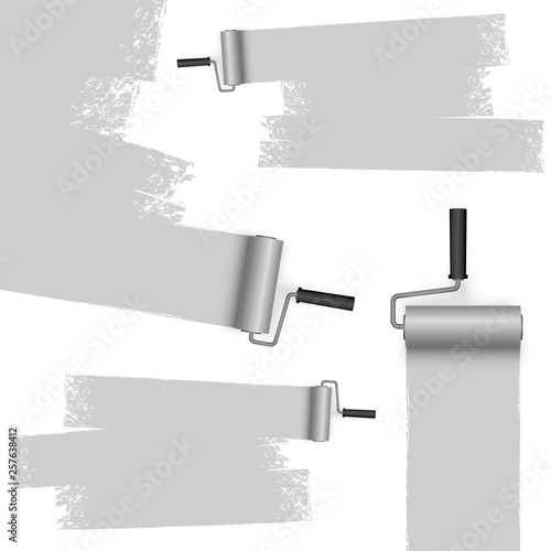 paint roller concept with markings