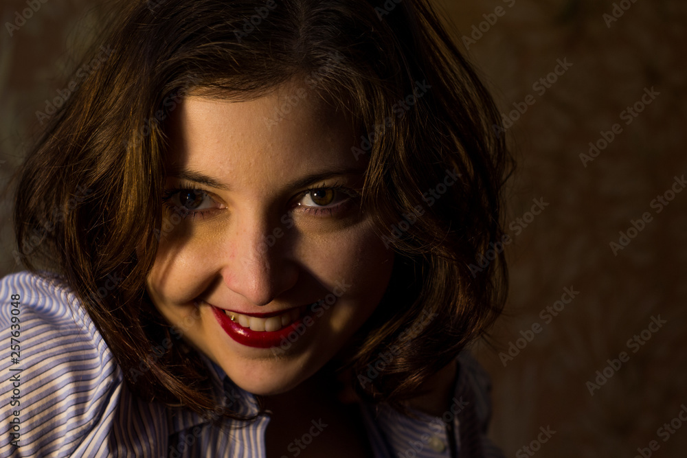 Portrait of young beautiful smiling woman Portrait of young beautiful smiling woman