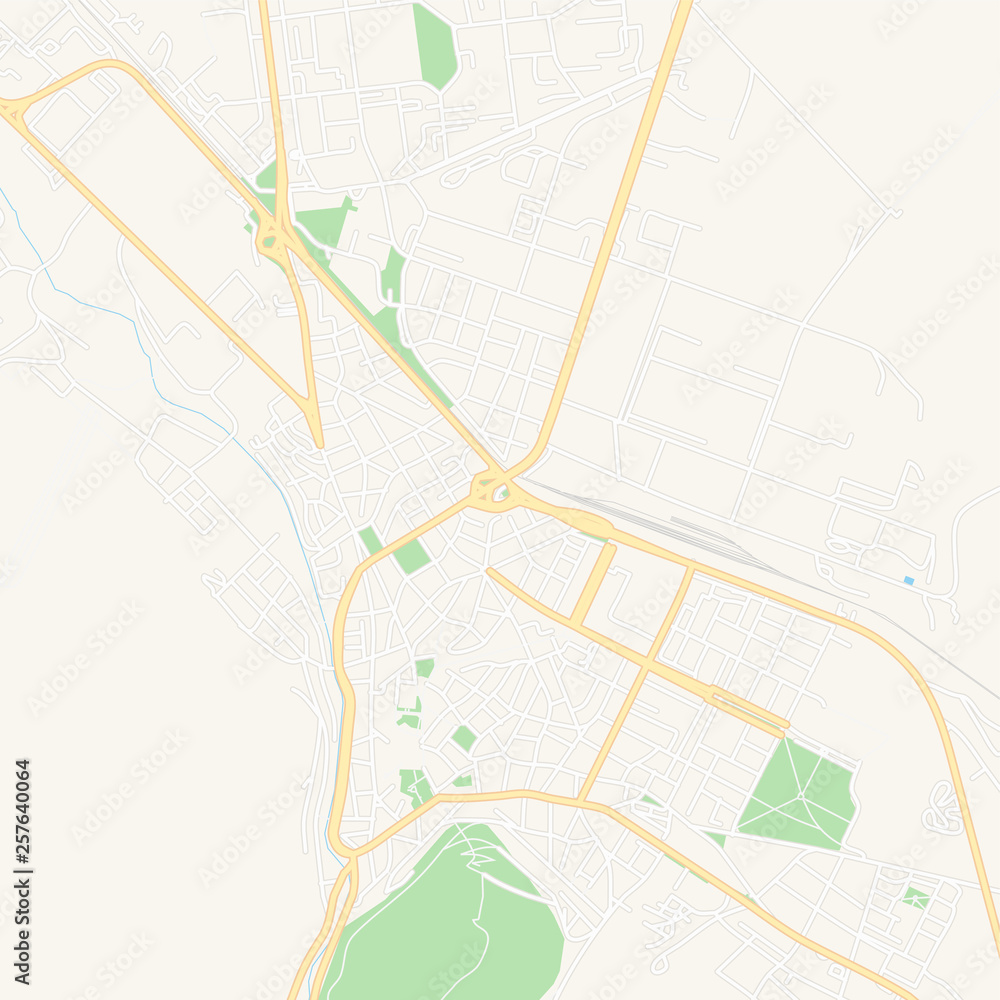 Fototapeta premium Vratsa, Bulgaria printable map