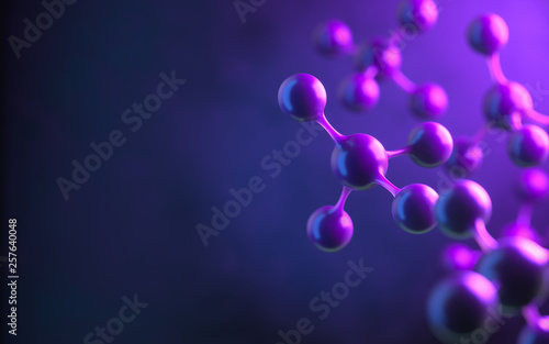 molecule model. Science concept. 3d rendering,conceptual image.