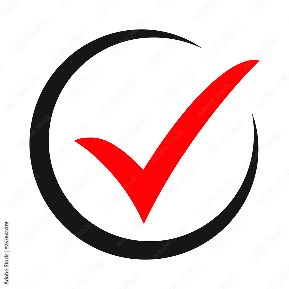Tick icon vector symbol, green checkmark isolated on white background, check mark or checkbox pictogram, checked icon or correct choice sign. Tick icon vector symbol, green checkmark isolated on white background, check mark or checkbox pictogram, checked icon or correct choice sign.