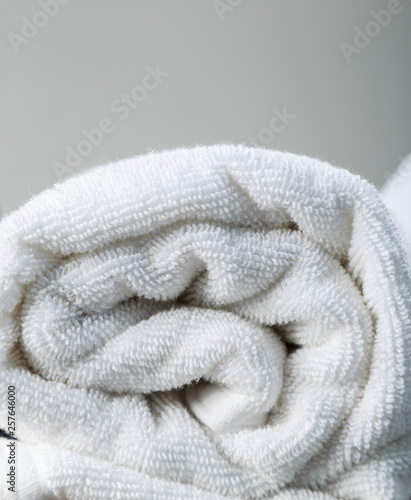 White Rolled Towels