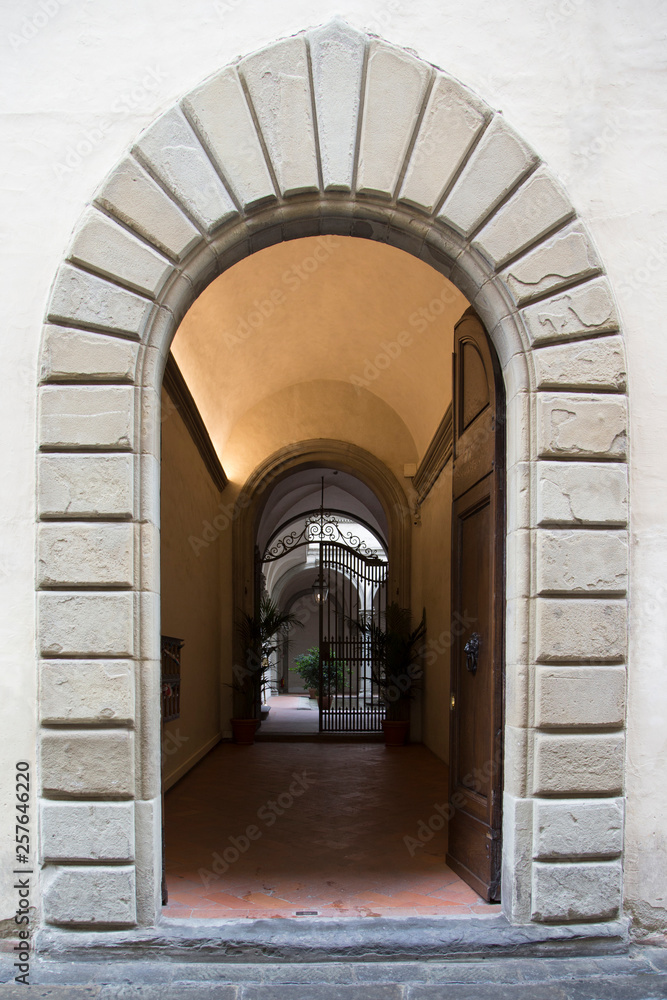 portal, open door, inner courtyard, patio