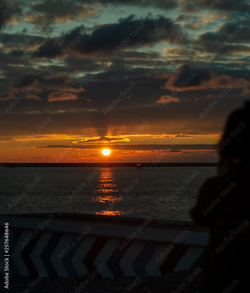Fototapeta premium sunset on the sea