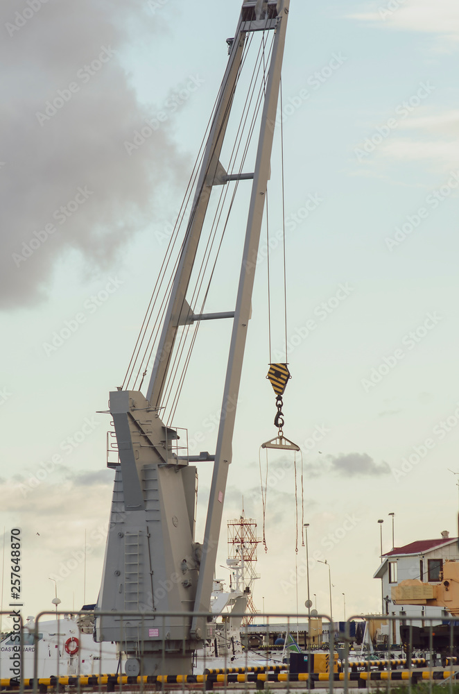 Crane - Construction Machinery. crane in port Crane - Construction Machinery. crane in port