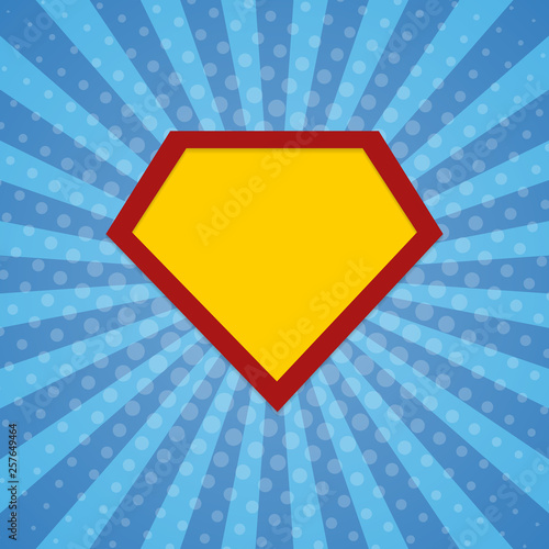Super hero rays halftone background