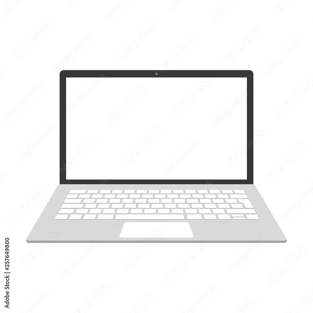 Laptop Isolated on White Background. Vector Illustration. Laptop Isolated on White Background. Vector Illustration.