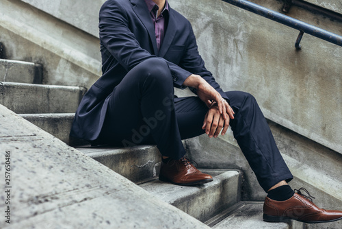 fashion details of man in suit
