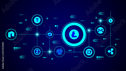 litecoin icon. From Crepto currency set