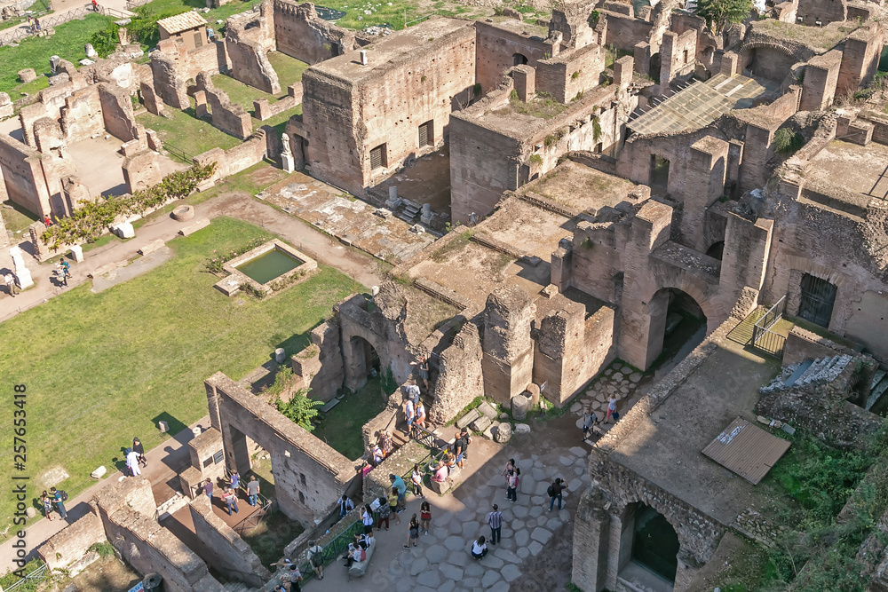 View of ancient Rome from above