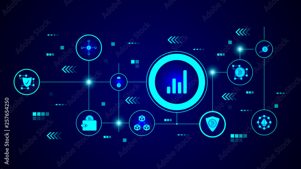 Fototapeta premium financial chart icon. From crypto set