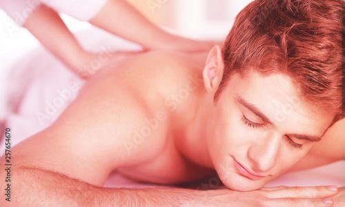 Health spa male beauty healthy lifestyle relaxation back beautiful