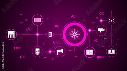 affiliate marketing icon. From Digital Marketing, Promotion set