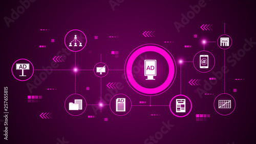advertising stand icon. From Digital Marketing, Promotion set
