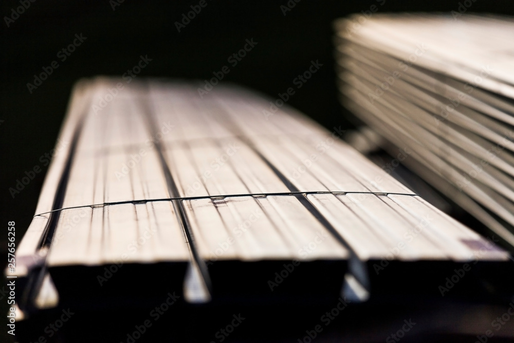 Fototapeta premium Bound steel ready for customer order delivery.