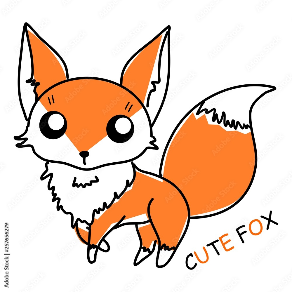fox doodle vector isolated from free hand drawing fox doodle vector isolated from free hand drawing
