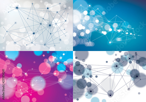 Connected lines with dots g...